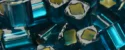 (image for) TOHO 4mm Cube Shape Seed Beads-Blue Zircon Silver Lined Matte