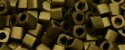 (image for) TOHO 2mm Cube Shape Seed Beads-Olive Brown Iris Metallic Matte