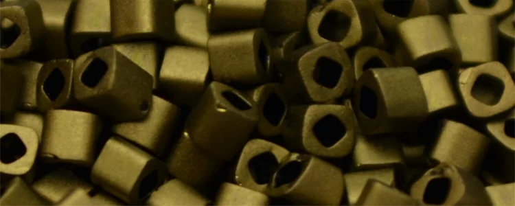 (image for) TOHO 2mm Cube Shape Seed Beads-Olive Brown Iris Metallic Matte