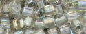 (image for) TOHO 3mm Cube-Metallic Grey Lined Crystal Rainbow