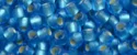 (image for) TOHO Size 8/o Round Seed Bead-Aqua Silver Lined Matte 8T23BF