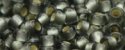 (image for) TOHO 8/o Round Seed Bead-Black Diamond Silver Lined Matte 8T29BF