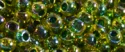 (image for) TOHO 11/o Round-Blue Lined Topaz Rainbow. 11T1829