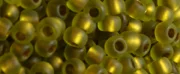 (image for) TOHO 11/o Round-Bronze Lined Peridot Rainbow Matte. 11T996FM
