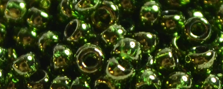 (image for) TOHO 15/o Round Seed Bead-Forest Green Gold Luster. 15T333