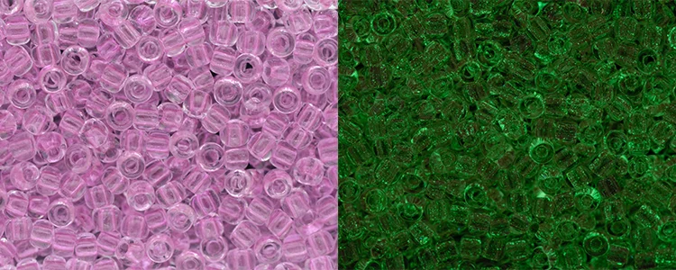 (image for) TOHO 11/o Round-Glow in the Dark-Dark Pink / Green Pink. 11T2724