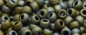 (image for) TOHO 15/o Round Seed Bead-Green-Grey Metallic Matte. 15T613
