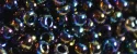 (image for) TOHO 15/o Round Seed Bead-Jet Black Iris Metallic. 15T86