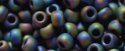 (image for) TOHO 15/o Round Seed Bead-Jet Black Iris Metallic Matte. 15T86F
