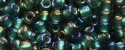 (image for) TOHO 15/o Round Seed Bead-Metallic Teal Lined Crystal. 15T270