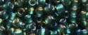 (image for) TOHO 11/o Round-Metallic Teal Lined Crystal Transparent. 11T270