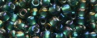 TOHO 11/o Round-Metallic Teal Lined Crystal Transparent. 11T270 (image for) TOHO 11/o Round-Metallic Teal Lined Crystal Transparent. 11T270