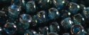 (image for) TOHO 11/o Round-Montana Blue Lined Black Diamond Transparent. 11T374