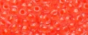 (image for) TOHO 15/o Round Seed Bead-Neon Salmon Lined Crystal Transparent. 15T803
