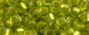 (image for) TOHO Size 8/o Round Seed Bead-Peridot Green Silver Lined Matte 8T24F