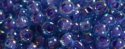 (image for) TOHO 11/o Round-Purple Lined Cobalt Rainbow. 11T1837