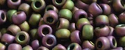 (image for) TOHO 11/o Round-Rose-Green Iris Metallic Matte. 11T709
