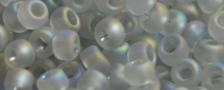 (image for) TOHO 8/o Round Seed Bead-Lighter Black Diamond Transparent Rainbow Matte #8T176AF