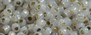 (image for) TOHO 11/o Round-White Opal Silver Lined PermaFinish. 11TPF2100