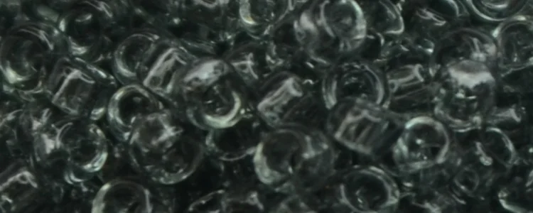(image for) TOHO 15/o Round Seed Bead-Black Diamond Transparent. 16T9B