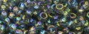 (image for) TOHO 15/o Round Seed Bead-Black Diamond Transparent Rainbow. 15T176B