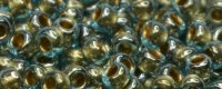 (image for) TOHO 15/o Round Seed Bead-Bronze Lined Aqua. 15T990