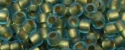 (image for) TOHO 15/o Round Seed Bead-Bronze Lined Aqua Rainbow Matte. 15T995FM
