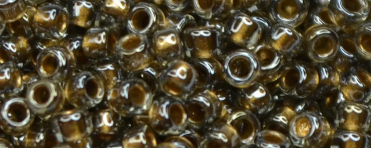 (image for) TOHO 15/o Round Seed Bead-Bronze Lined Black Diamond. 15T993