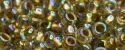 (image for) TOHO 15/o Round Seed Bead-Bronze Lined Light Topaz Rainbow. 15T998