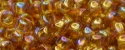 (image for) TOHO 15/o Round Seed Bead-Dark Topaz Transparent Rainbow. 15T162C