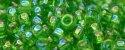 (image for) TOHO 15/o Round Seed Bead-Kelly Green Transparent Rainbow. 15T167
