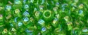 (image for) TOHO 15/o Round Seed Bead-Kelly Green Transparent Rainbow. 15T167