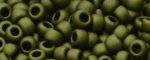 (image for) TOHO 15/o Round Seed Bead-Olive Green Metallic Matte. 15T617
