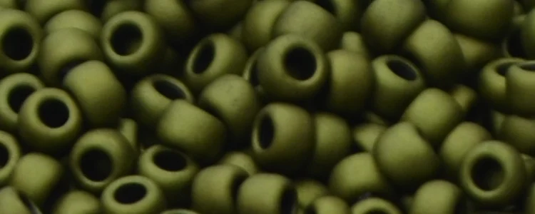 (image for) TOHO 15/o Round Seed Bead-Olive Green Metallic Matte. 15T617
