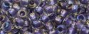 (image for) TOHO 15/o Round Seed Bead-Purple Lined Crystal Rainbow. 15T265