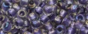 (image for) TOHO 15/o Round Seed Bead-Purple Lined Crystal Rainbow. 15T265