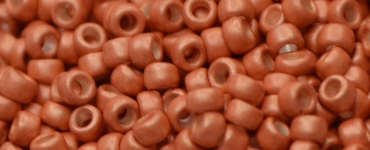 (image for) TOHO 15/o Round Seed Bead-Sun Burnt Orange Galvanized Matte PermaFinish. 15TPF562F
