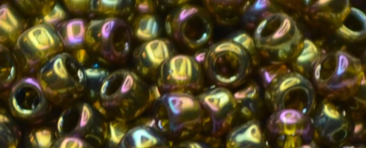 (image for) TOHO 15/o Round Seed Bead-Topaz Iris Gold Luster. 15T459