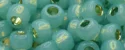 (image for) TOHO Size 6/o Round Seed Bead-Dark Mint Opal Silver Lined PermaFinish 6TPF2119
