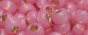 (image for) TOHO Size 6/o Round Seed Bead-Dark Pink Opal Silver Lined PermaFinish 6TPF2106