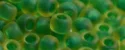 (image for) TOHO Size 6/o Round Seed Bead-Dark Green Lined Topaz Matte 6T242FM