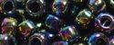 (image for) TOHO Size 6/o Round Seed Bead-Jet Black Iris Metallic 6T86