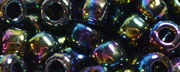 (image for) TOHO Size 6/o Round Seed Bead-Jet Black Iris Metallic 6T86
