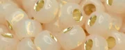 (image for) TOHO Size 6/o Round Seed Bead-Light Peach Opal Silver Lined PermaFinish 6TPF2126
