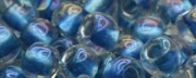 (image for) TOHO Size 6/o Round Seed Bead-Blue Lined Crystal Rainbow 6T263
