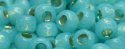 (image for) TOHO Size 6/o Round Seed Bead-Turquoise Opal Silver Lined PermaFinish 6TPF2104