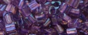 (image for) TOHO Size 11/o Triangle Shape Seed Bead-Purple Lined Amethyst Transparent
