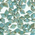 (image for) Czech GemDuo - Turquoise Blue Picasso * 10 Grams