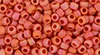 (image for) TOHO 8/o Round Seed Bead-Orange Opaque Rainbow Matte #8T410F