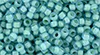 (image for) TOHO 8/o Round Seed Bead-Lime Lined Aqua Matte. 8T954F